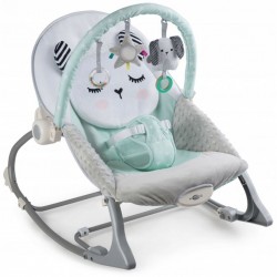 Balansoar multifunctional cu vibratii panda 3 jucarii Ricokids 7324 Turcoaz