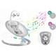 Leagan electric cu vibratii muzica si jucarii Ricokids 705000 Gri
