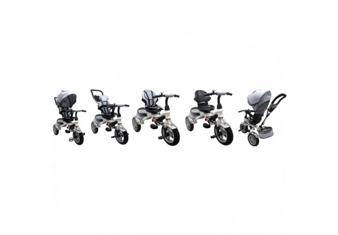 Tricicleta cu pedale 3 in 1 R-Sport T3 - Gri