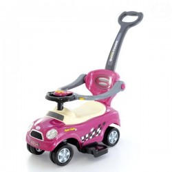 Masinuta de impins EURObaby 321 Mini Cooper - Roz
