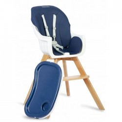 Scaun de masa 3 in 1 cu picioare din lemn 63 x 58 x 90 cm Ricokids Lilo 700201 - Bleumarin