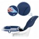 Scaun de masa 3 in 1 cu picioare din lemn 63 x 58 x 90 cm Ricokids Lilo 700201 - Bleumarin