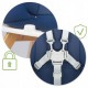 Scaun de masa 3 in 1 cu picioare din lemn 63 x 58 x 90 cm Ricokids Lilo 700201 - Bleumarin