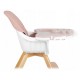Scaun de masa 3 in 1 cu picioare din lemn 63 x 58 x 90 cm Ricokids Lilo 700203 - Roz