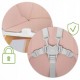 Scaun de masa 3 in 1 cu picioare din lemn 63 x 58 x 90 cm Ricokids Lilo 700203 - Roz