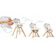 Scaun de masa 3 in 1 cu picioare din lemn 63 x 58 x 90 cm Ricokids Lilo 700204 - Multicolor