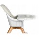 Scaun de masa 3 in 1 cu picioare din lemn 63 x 58 x 90 cm Ricokids Lilo 700200 - Bej