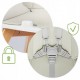 Scaun de masa 3 in 1 cu picioare din lemn 63 x 58 x 90 cm Ricokids Lilo 700200 - Bej