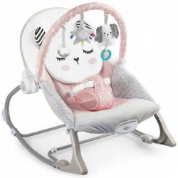 Balansoar multifunctional cu vibratii panda 3 jucarii Ricokids 7325 Roz