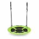 Leagan pentru copii rotund tip cuib de barza suspendat 110 cm Ecotoys MIR6001 - Verde