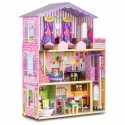 Casuta de papusi din lemn cu 3 etaje mobilier si lift Ricokids RC-807