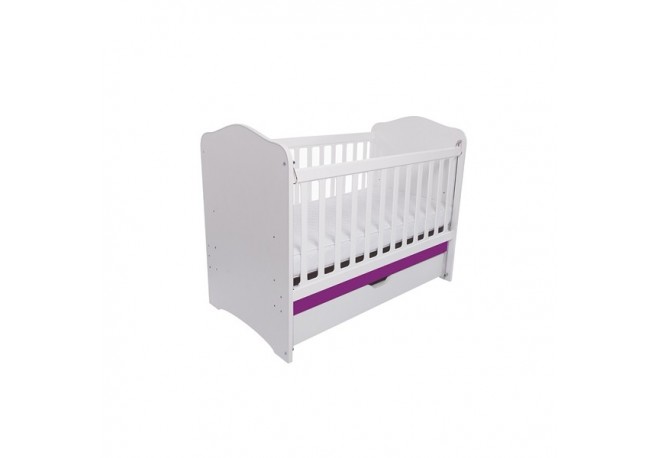 Patut VESSANTI Como culisant cu sertar - Alb cu Violet