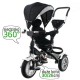 Tricicleta cu sezut reversibil EURObaby T307 - Negru