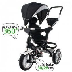 Tricicleta cu sezut reversibil EURObaby T307 - Negru