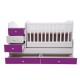 Patut transformabil VESSANTI Touring - Alb cu Violet