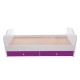 Patut transformabil VESSANTI Touring - Alb cu Violet