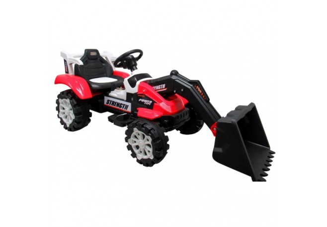 Excavator electric pe baterie cu muzica C4 HSD-6106 R-Sport - Rosu