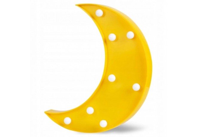 Lampa de veghe in forma de semiluna Ricokids 740900 - Galben