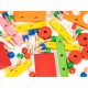 Masinuta cu blocuri din lemn 58 elemente Ecotoys MB197