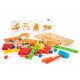 Masinuta cu blocuri din lemn 58 elemente Ecotoys MB197