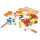 Masinuta cu blocuri din lemn 58 elemente Ecotoys MB197