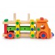Masinuta cu blocuri din lemn 58 elemente Ecotoys MB197