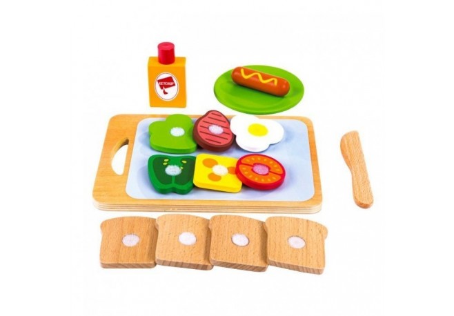 Set Mic Dejun din lemn Ecotoys SAWT18261