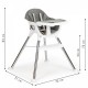 Scaun de masa Ecotoys DBC02 - Gri