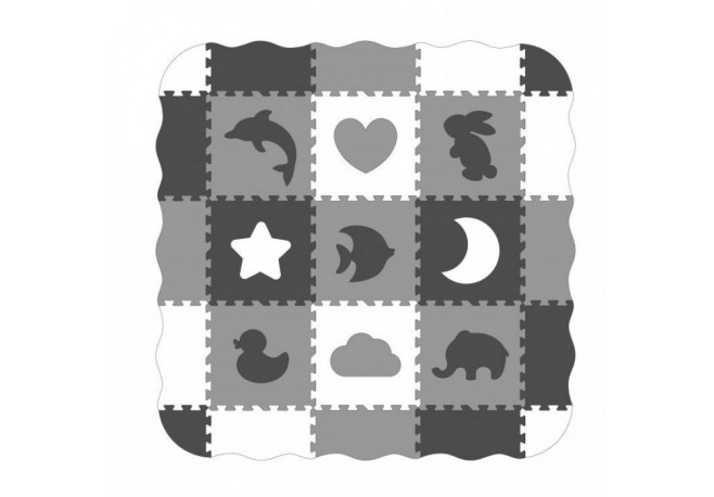 Salteluta de joaca cu pereti 25 elemente ECOEVA007 - Gri