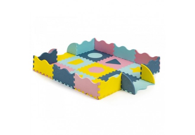 Salteluta de joaca cu pereti 25 elemente ECOEVA008 - Multicolora