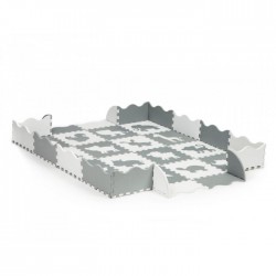 Salteluta de joaca cu animale si cu pereti 36 elemente ECOEVA001 - Gri