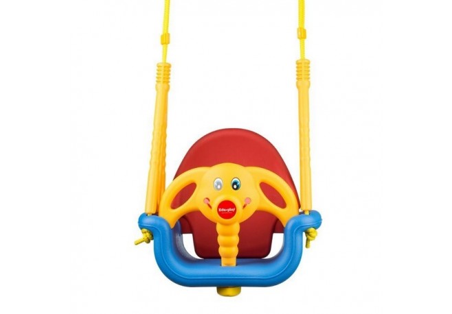 Leagan convertibil 3 in 1 Ecotoys - Albastru cu Rosu