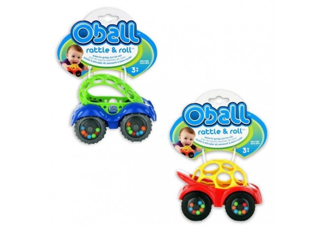 Oball-81510A Prima Masinuta A Bebelusului Rattle&Roll Albastra