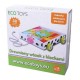 Carucior din lemn Vacuta cu 30 de cuburi Ecotoys 2019