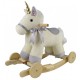 Balansoar de plus NEFERE Unicorn Alb cu roti