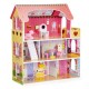 Casuta de papusi din lemn cu iluminare LED + set mobilier Ecotoys HM006395