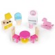 Casuta de papusi din lemn cu iluminare LED + set mobilier Ecotoys HM006395