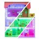 Casuta de papusi din lemn cu iluminare LED + set mobilier Ecotoys HM006395