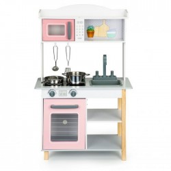 Bucatarie din lemn + accesorii metal Ecotoys 7255