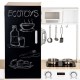 Bucatarie din lemn cu tabla si LED Ecotoys PLK547