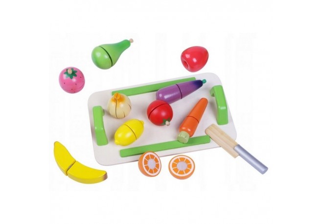 Set de fructe si legume din lemn 4309 Ecotoys