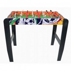 Masa de fotbal din lemn MAJ-039 50 x 93 x 72 cm Ecotoys - Natur cu Wenge