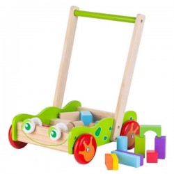 Antemergator din lemn + 20 de cuburi Ecotoys 2120