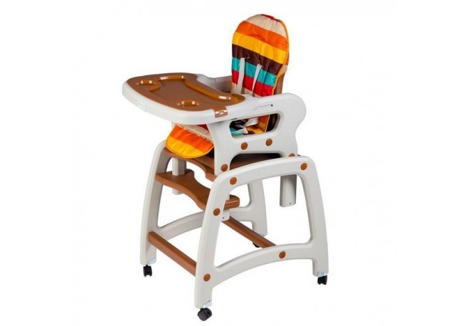 Scaun de masa multifunctional Ecotoys - Maro cu dungi