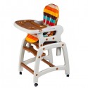 Scaun de masa multifunctional Ecotoys - Maro cu dungi