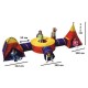 Cort de joaca 7 in 1 Ecotoys 8905
