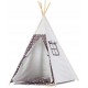 Cort de indieni TIPI-03 Ecotoys cu salteluta + perne - Alb