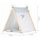 Cort tip casuta TIPI-07 Ecotoys cu salteluta + perne - Alb