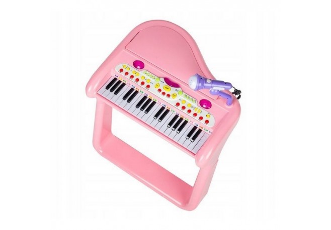 Pian cu microfon BB375A Ecotoys - Roz