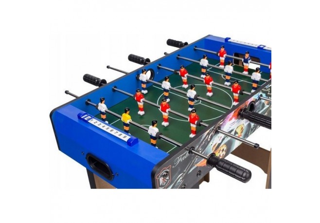 Masa de fotbal din lemn 69 x 37 x 66 cm Ecotoys - Albastru